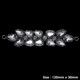 Sew-On Diamante Motif - 120mm x 30mm - Black
